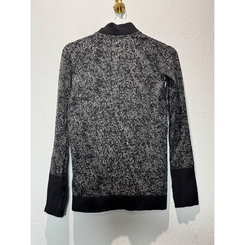 Lululemon Rest Less 1/2 Zip Pullover Black White Size 6 - Picture 5 of 9